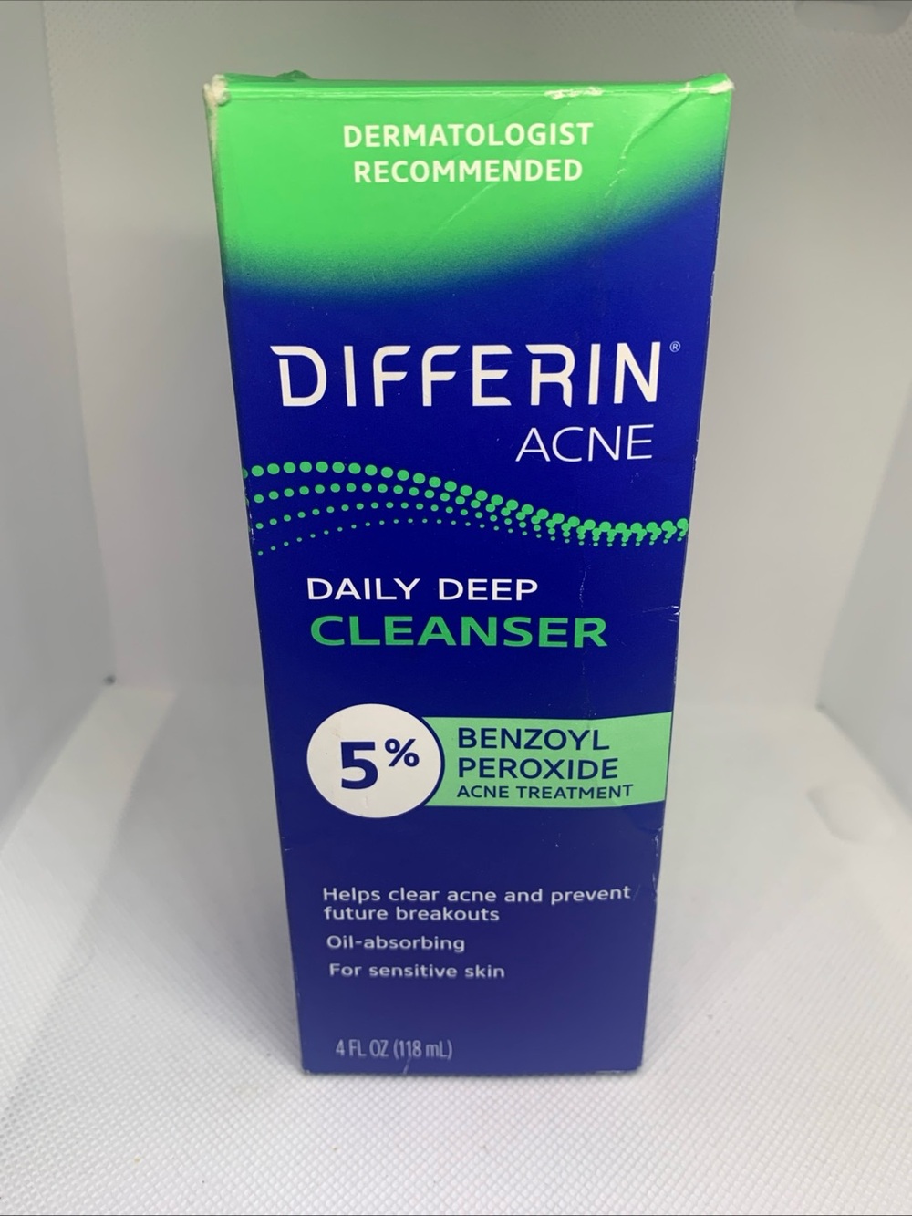 Differin Acne Daily Deep Cleanser 5% Benzoyl Peroxide - NIB 4 Fl Oz
